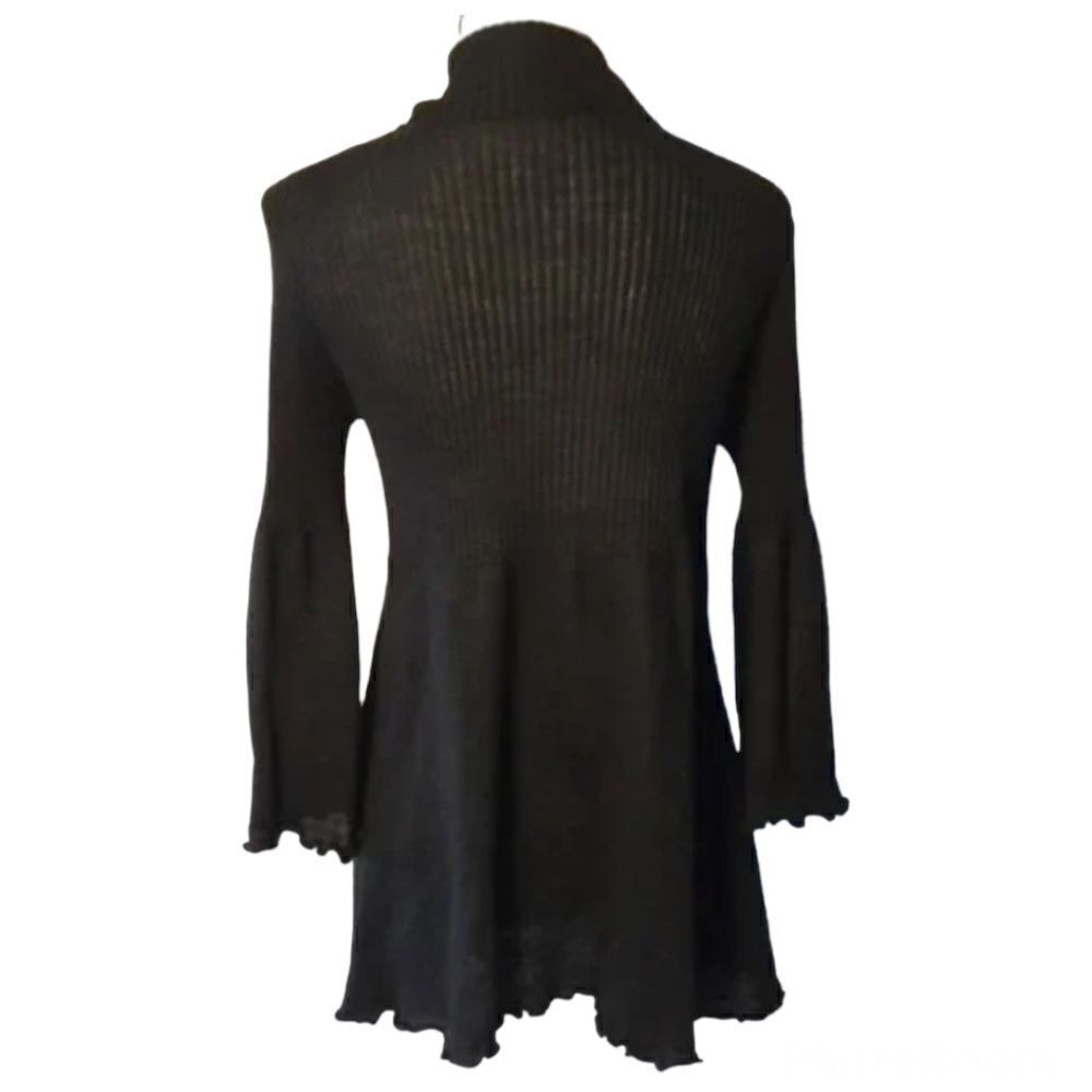 52 Weekends Long Black Cardigan size L - Picture 2 of 4